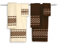 Juego de toallas con bodoques bordados en relieve, 6 piezas, muy amplias