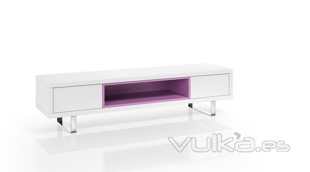 Mueble blanco para TV del catalogo ONA