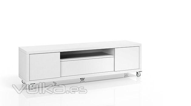 Mueble bajo para TV en color blanco