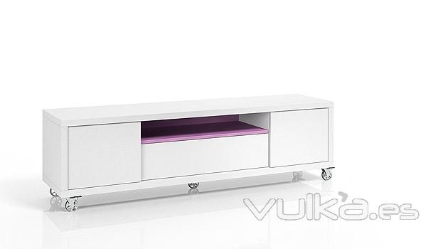 Mueble `para television en color blanco