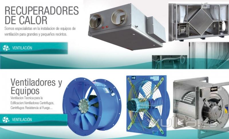 Maquinaria de ventilación industrial