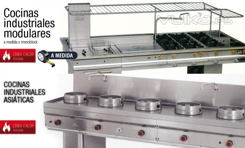 Maquinaria para cocina industrial, Cocinas Wok, Cocinas de diseño, cocinas industriales a medida