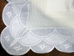 Detallesabana encimera + funda de almohada con puntilla y entredos de algodon 100% de la marca tolra