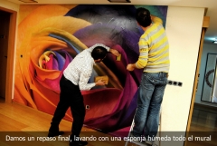 Colocacion foto mural