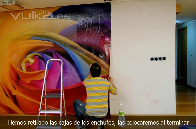 Colocacin foto mural