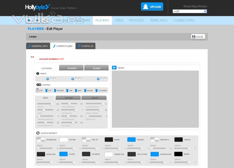 Personalizacin reproductor de video en hollybyte