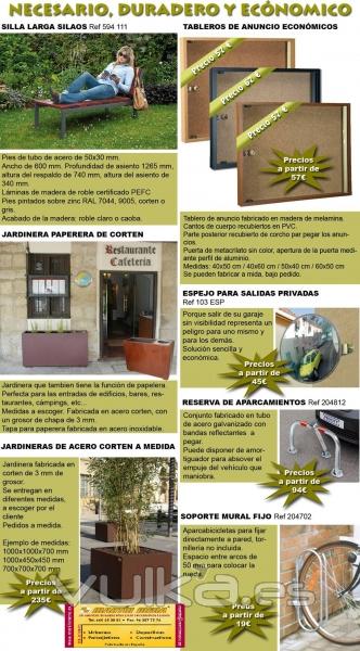 Jardineras,vitrinas,aparcabicis,papeleras..Todo de calidad a precios bajos