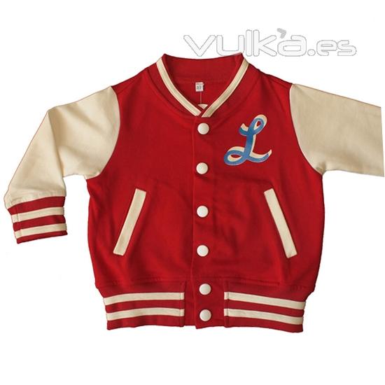 Chaqueta rockera beb nio nia en color rojo de la marca Be Lucky Kids