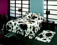 Manta de pelo ,sintetico ,tacto suave , para cama o sofa con opcion ,de cojin a juego