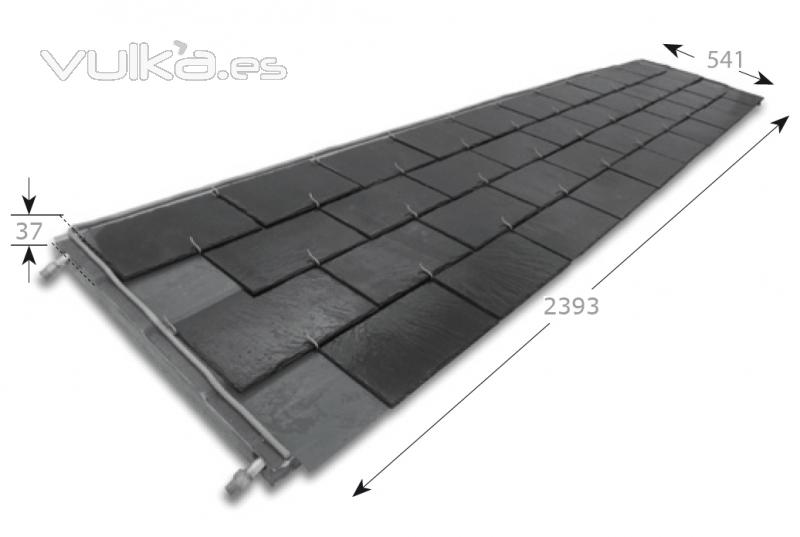 Panel solar trmico de pizarra natural, Thermoslate. Modelo TSV6 - Diseo de Pizarra 12.5x22