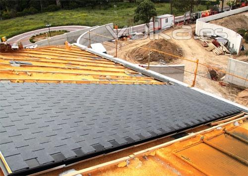 Detalle de instalacin de los paneles Thermoslate en una vivienda. 