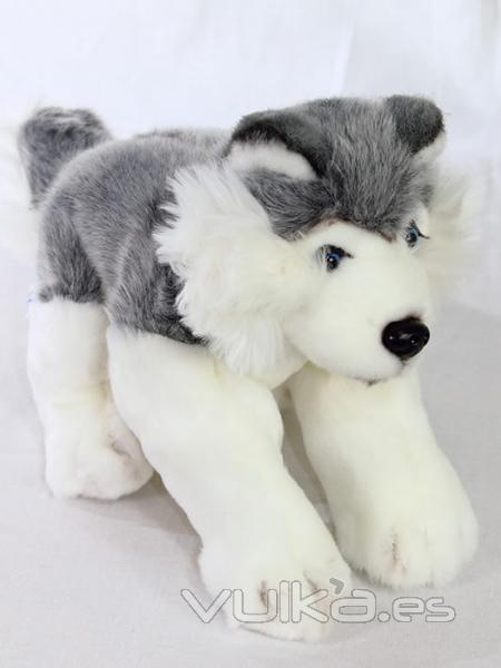 Peluches perros de calidad. Peluche perro Husky tumbado pequeo oasisdecor.com