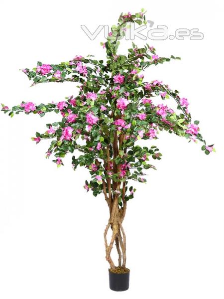 Arboles artificiales con flores. Arbol bougainvillea artificial con maceta oasisdecor.com