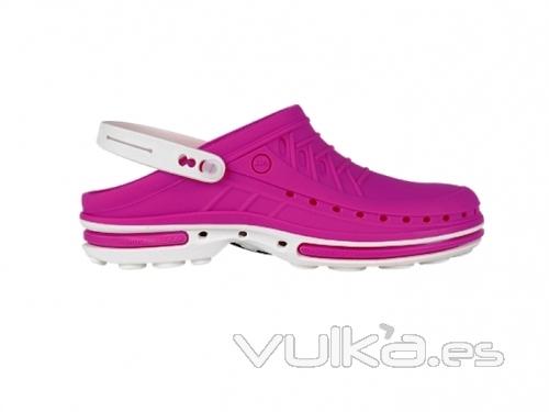 Clog Profesional rosa y blanco en www.tiendapymarc.com