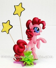 Centro para tarta pony rosa