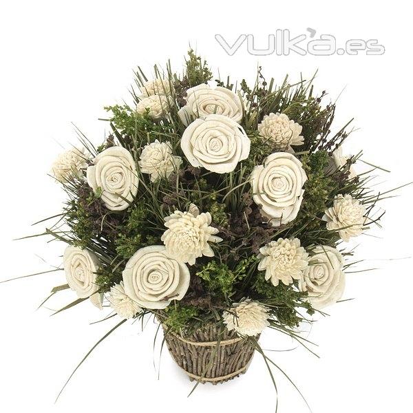Arreglos florales artificiales> Arreglo floral bouquet flores artificiales 42 en La Llimona home (1)