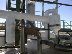 Instalacion de ciclon y tuberias para almazaras y bodegas