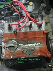 Soldadura bloque motor