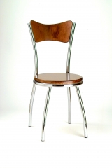 Silla mod s-15 asiento y respaldo en madera cromado