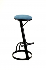 Taburete mod t-10 asiento tapizado pintura al horno en negro