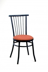 Silla mod s-8 asiento tapizado pintura al horno en azul forja