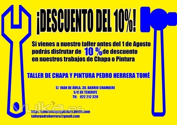 Descuento del 10% en Chapa y Pintura