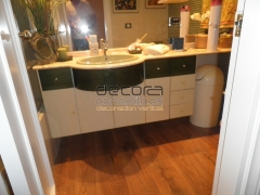 Armario bano antes de fotomural vinilo laminado decoraconestiloes zaragoza