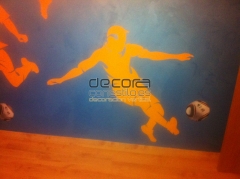 Detalle pared despues de vinilo decorativo infantil decoraconestiloes zaragoza