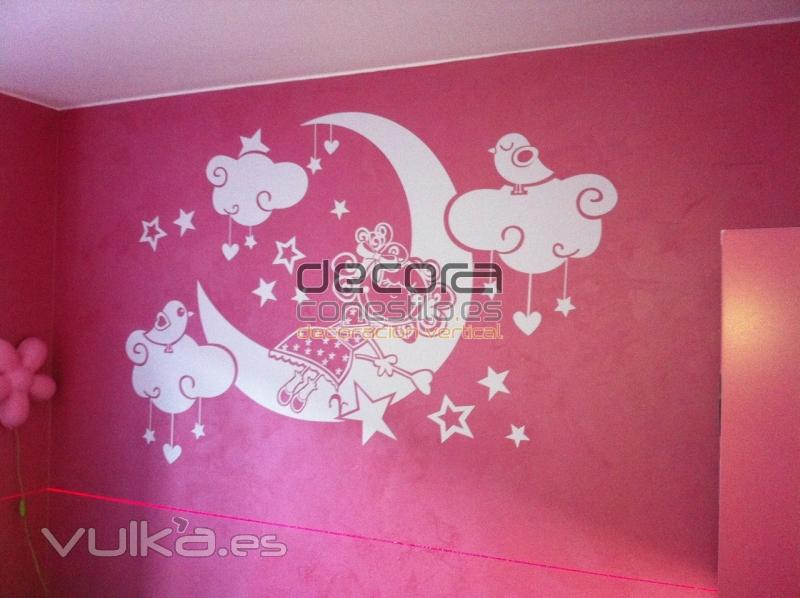 pared despues de vinilo decorativo infantil decoraconestilo.es ZARAGOZA