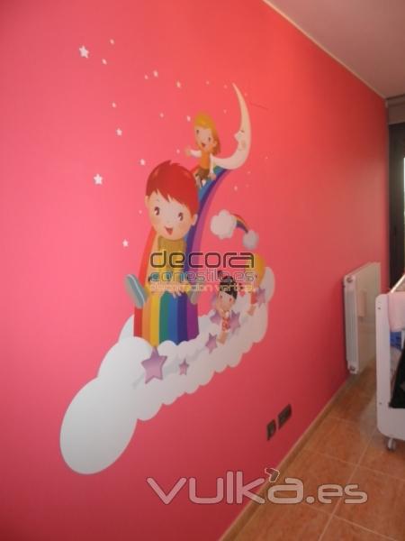 pared despues de vinilo decorativo infantil decoraconestilo.es ZARAGOZA