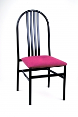 Silla mod. s-21. asiento tapizado. pintura al horno en negro.