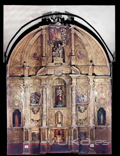 Ortofotografia del retablo de la Iglesia de Cervera del LLano a partir de la nube de puntos