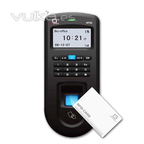 Terminal Biométrico y RFID de control horario VF30