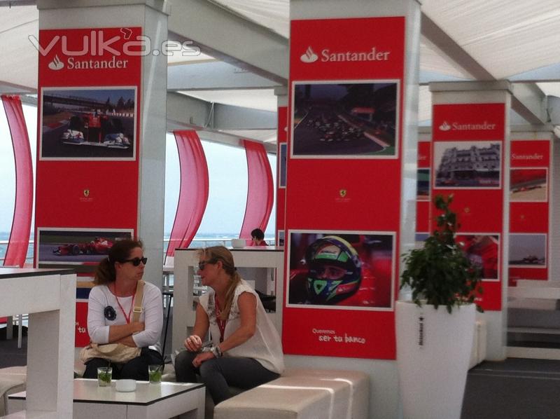 cartn pluma impreso. Hospitality Banco Santander en el Valencia Street Circuit 2012