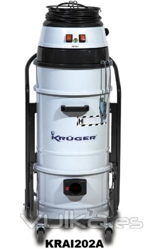 Aspirador polvo agua industrial kruger modelo KRAI202A en www.maquinarialimpiezalamarc.com