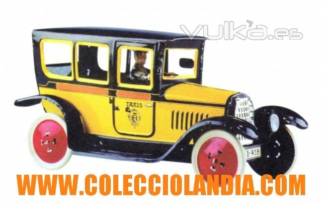 colecciolandia.com ( Taxi de Barcelona de Hojalata ) Juguetera de juguetes de hojalata en Madrid