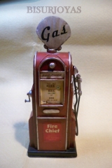 Gasolinera metal miniatura