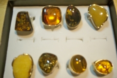 Anillos plata ambar