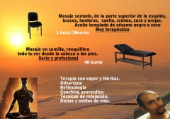 Masaje de silla y de camilla desde 30 euros
