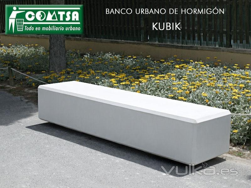 Z-1740 Bancos hormigon Kubik. Banco urbano. Mobiliario urbano bancos