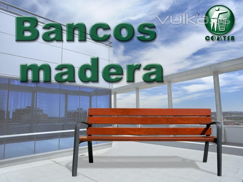 Bancos jardin. Bancos mobiliario urbano. Bancos madera. Bancos exterior.