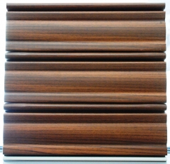 Lama ciega de 10cm de cierre enrollable de acero, imitacion madera