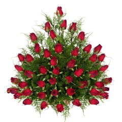 Flores artificiales, ramo realizado con rosas y esparraguera articiciales en la llimona home