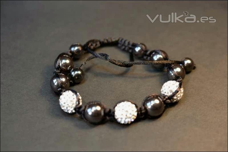 pulsera shamballa hecha con swarovski elements 