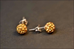 Pendientes hechos con swarovski elements amarillos