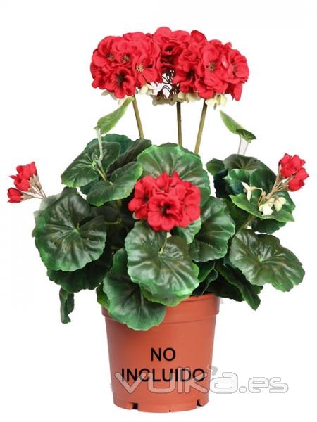 Geranios artificiales economicos. Planta geranio artificial economico rojo Oasis Decor