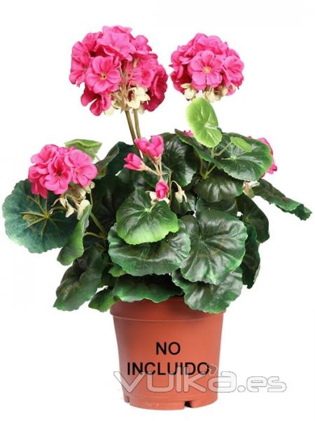 Geranios artificiales economicos. Planta geranio artificial economico rosa Oasis Decor