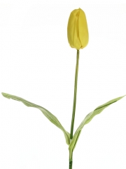 Tulipanes artificiales de calidad. tulipan artificial tacto natural amarillo oasis decor