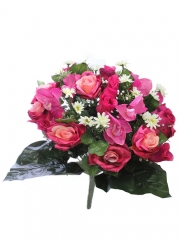 Flores artificiales economicas ramo flores artificiales redondo oasis decor