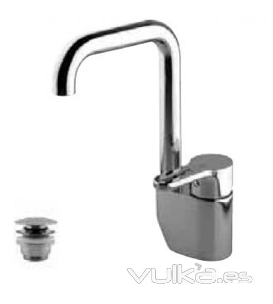 Monomando lavabo caño alto modelo Ovo de Galindo en www.griferiapymarc.com